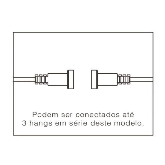 KIT VARAL FESTAO 5 METROS IP65 COM 8 LAMPADAS LED BOLINHA 6W BIVOLT 2700K