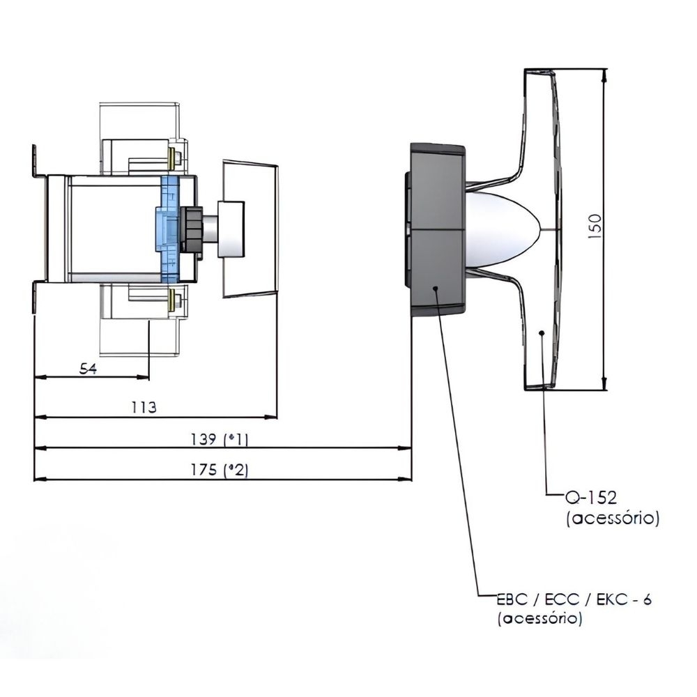 CHAVE COMUTADORA TRIPOLAR SS32 63A - HOLEC