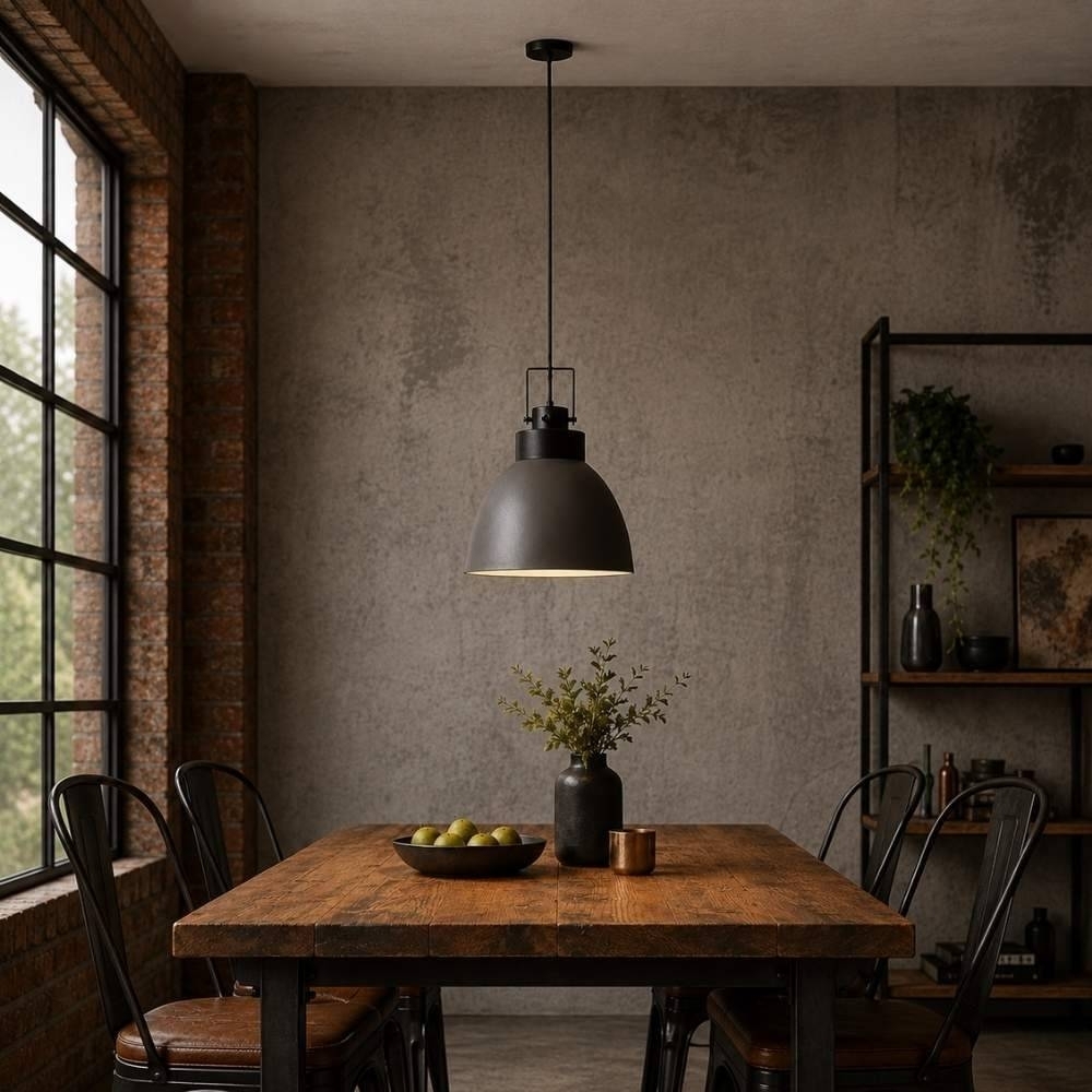 PENDENTE AVEIRO PARA 1 LAMPADA E27 100W FENDI PRETO - KIN LIGHT