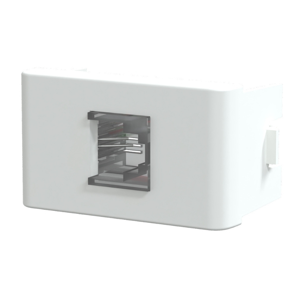 MODULO TOMADA RJ11 2 FIOS BRANCO FOSCO LUNARE UP - STECK