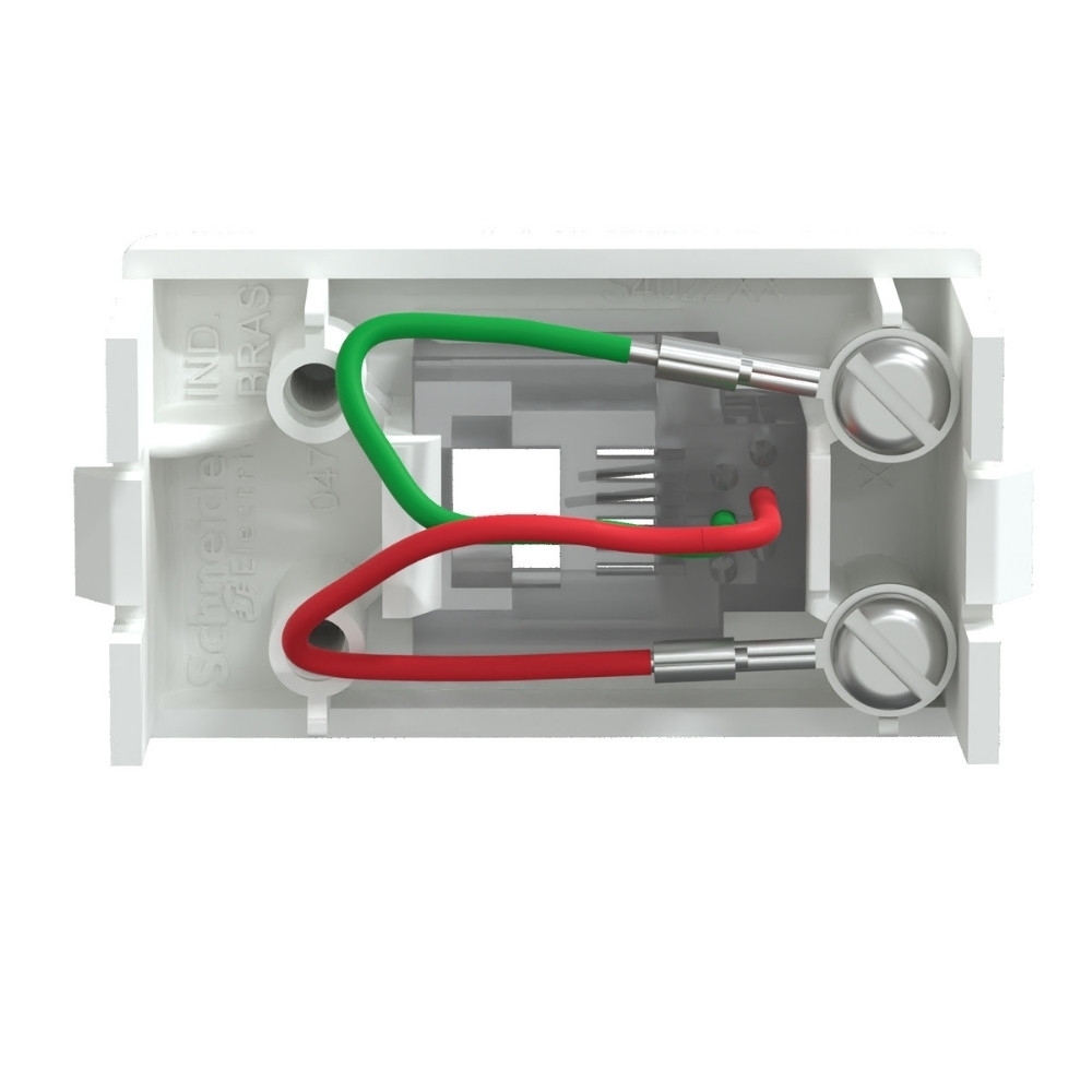 MODULO TOMADA RJ11 2 FIOS BRANCO FOSCO LUNARE UP - STECK