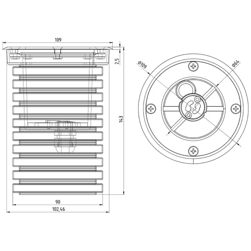 SPOT SOLO PARA 1 LAMPADA DICROICA MR16 INOX - FM LUSTRES