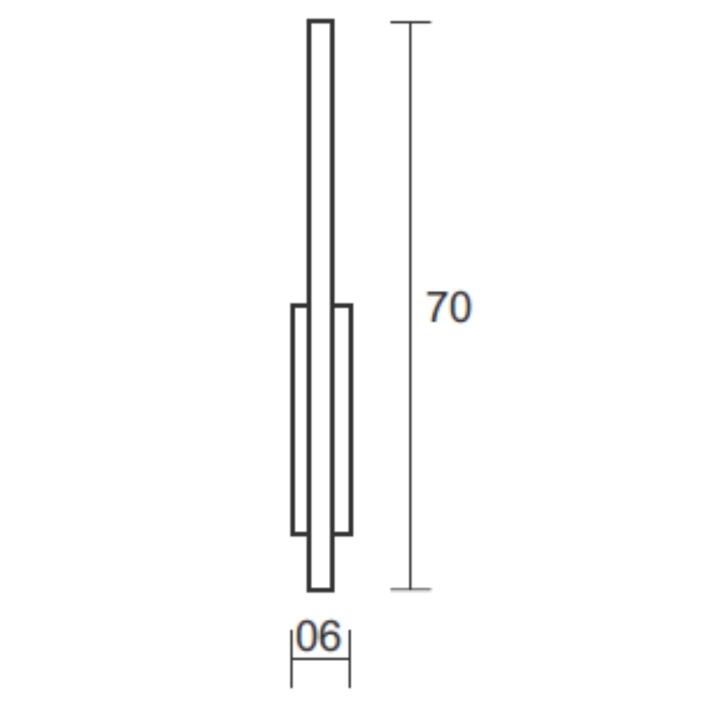 ARANDELA STRETTO 10,8W BIVOLT 3000K 1100LM 60CM DOURADO - LAMPLUZ