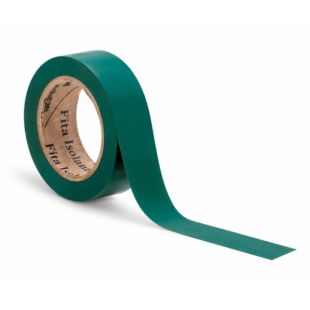 FITA ISOLANTE IMPERIAL CORES 18MM x 10 METROS VERDE - 3M