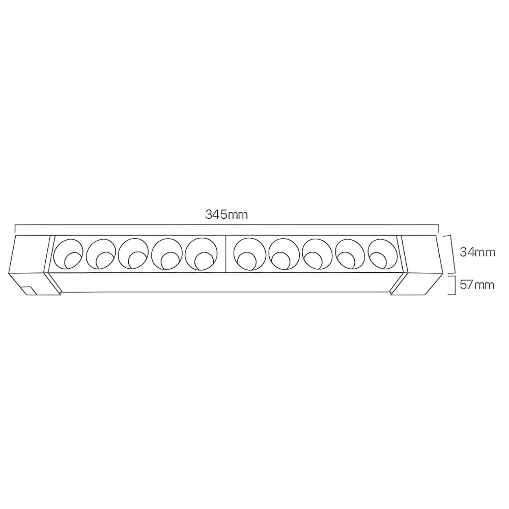 LUMINARIA PONTUAL ORIENT PARA TRILHO 20W LUZ AMARELA 3000K 1600LM PRETO - PIX ILUMINACAO