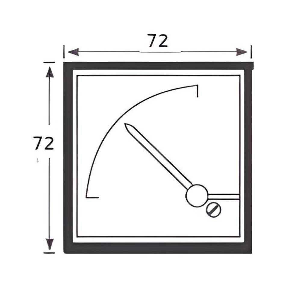 AMPERIMETRO FERRO MOVEL 72X72 1000/5 - JNG