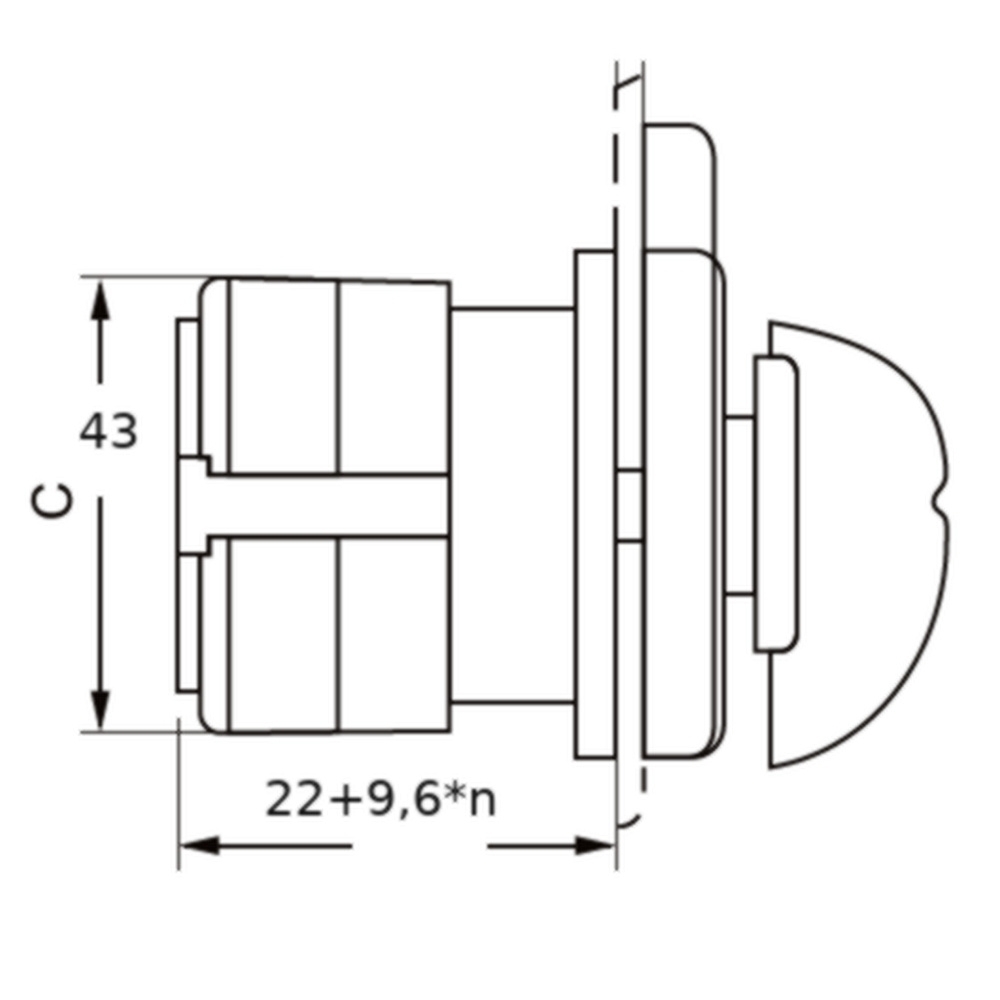 CHAVE ROTATIVA 20A 3P 0-R-S-T LW26 PARA AMPERIMETRO - JNG