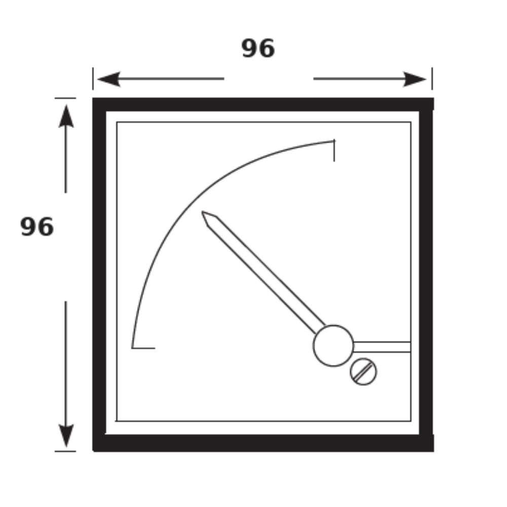 VOLTIMETRO FERRO MOVEL 96X96 500V - JNG