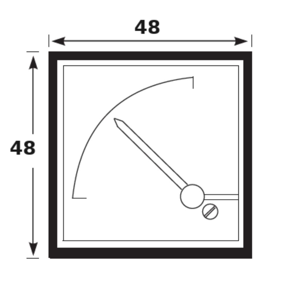 AMPERIMETRO FERRO MOVEL 48X48 200/5 - JNG