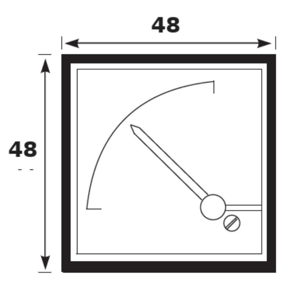 AMPERIMETRO FERRO MOVEL 48X48 100/5 - JNG