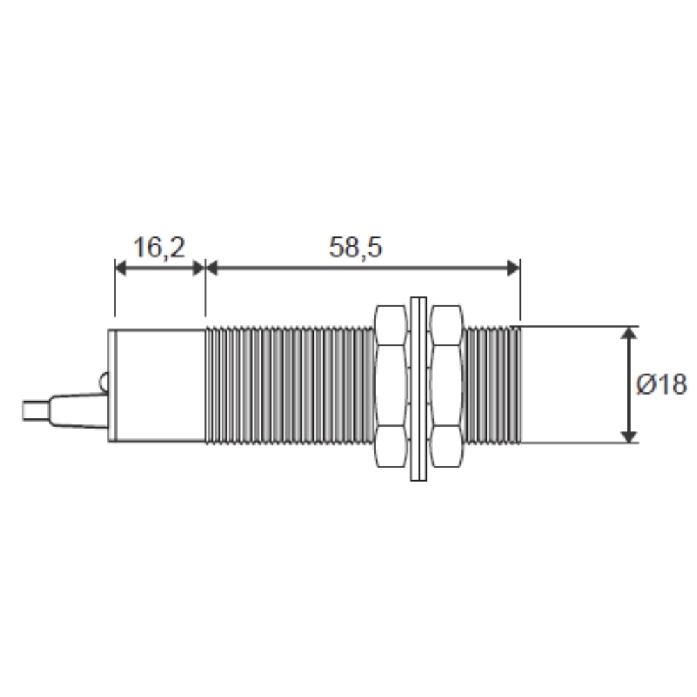 SENSOR FOTOELETRICO 18MM NF 10-30VCC - JNG