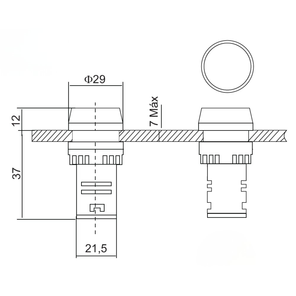 SINALEIRO LED PLAST MONOBLOCO VOLT/AMPER 220V VERDE - JNG