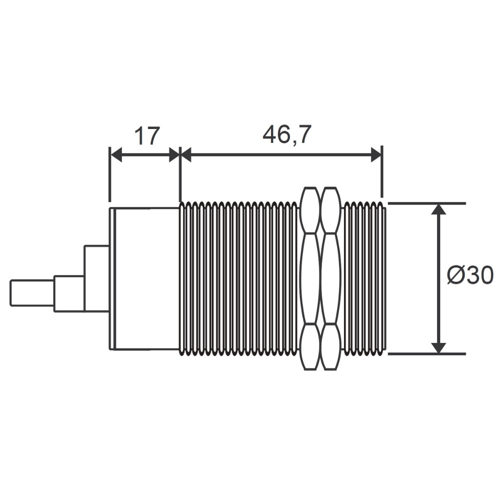 SENSOR INDUTIVO 30MM 90-250VCA NA LM30 2015A - JNG