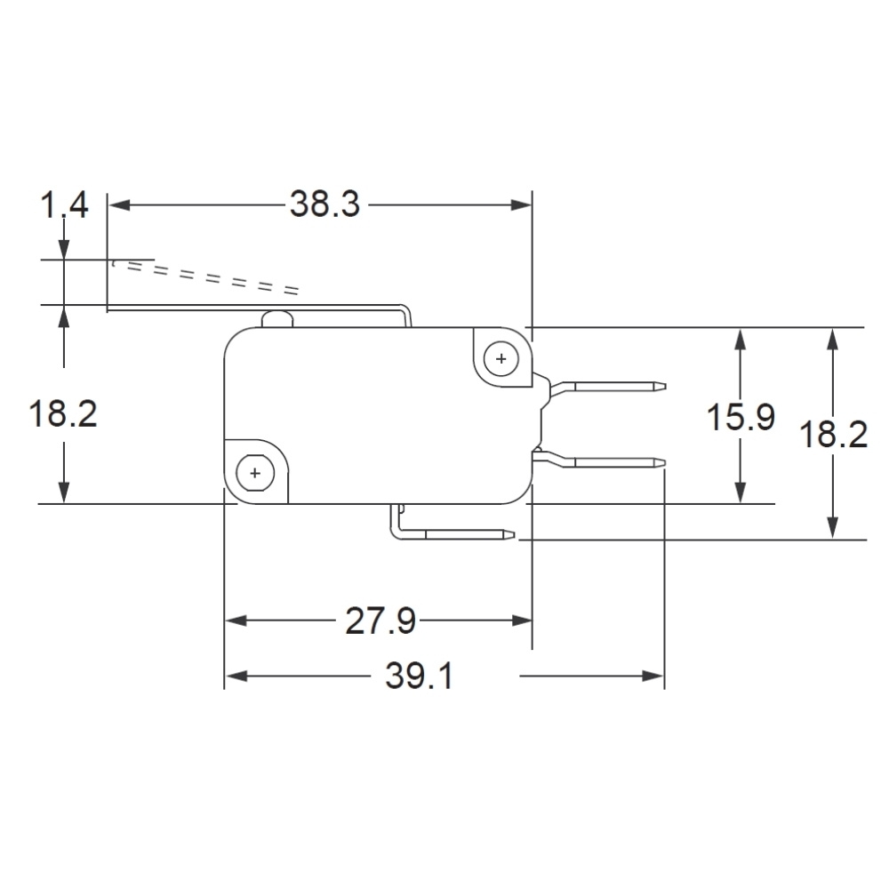 INTERRUPTOR MICRO 16A RV COM HASTE MEDIA - JNG
