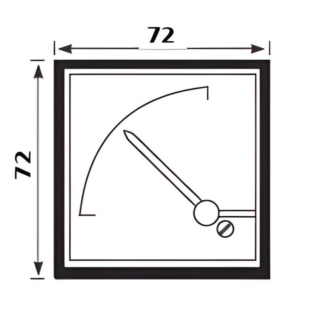 AMPERIMETRO FERRO MOVEL 72X72 250/5 - JNG