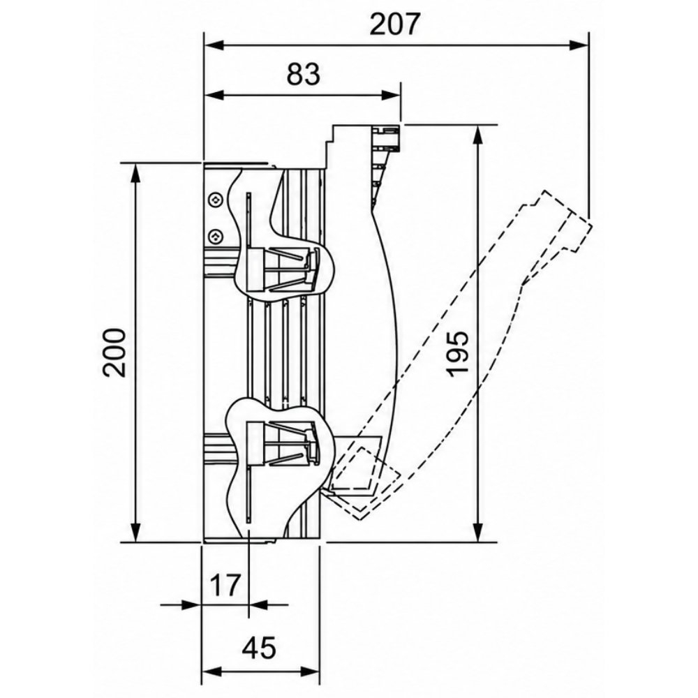 CHAVE SECCIONADORA NH 00 160A 500V 3P SOB CARGA HR17 160