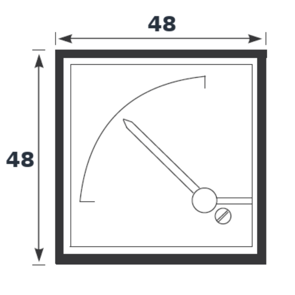 AMPERIMETRO FERRO MOVEL 48X48 50/5 - JNG