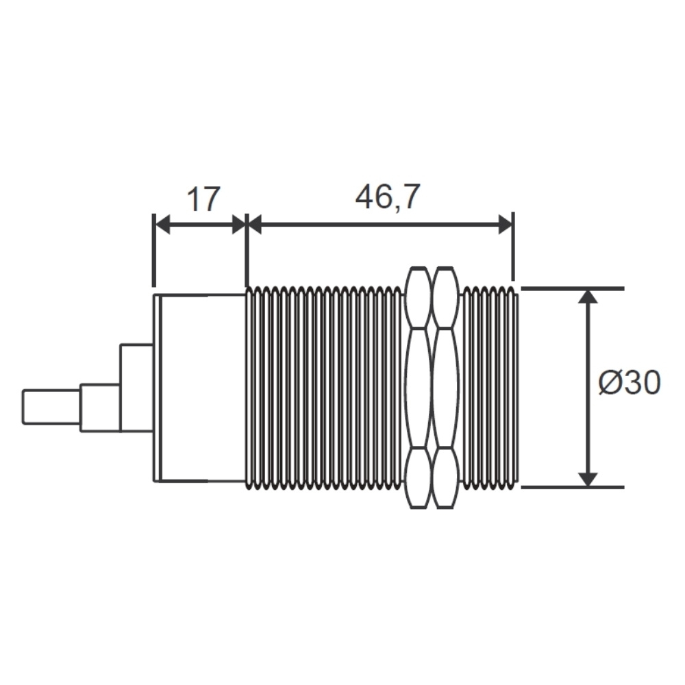 SENSOR INDUTIVO 30MM 10-30VCC NPN/NA LM30-3015NA - JNG