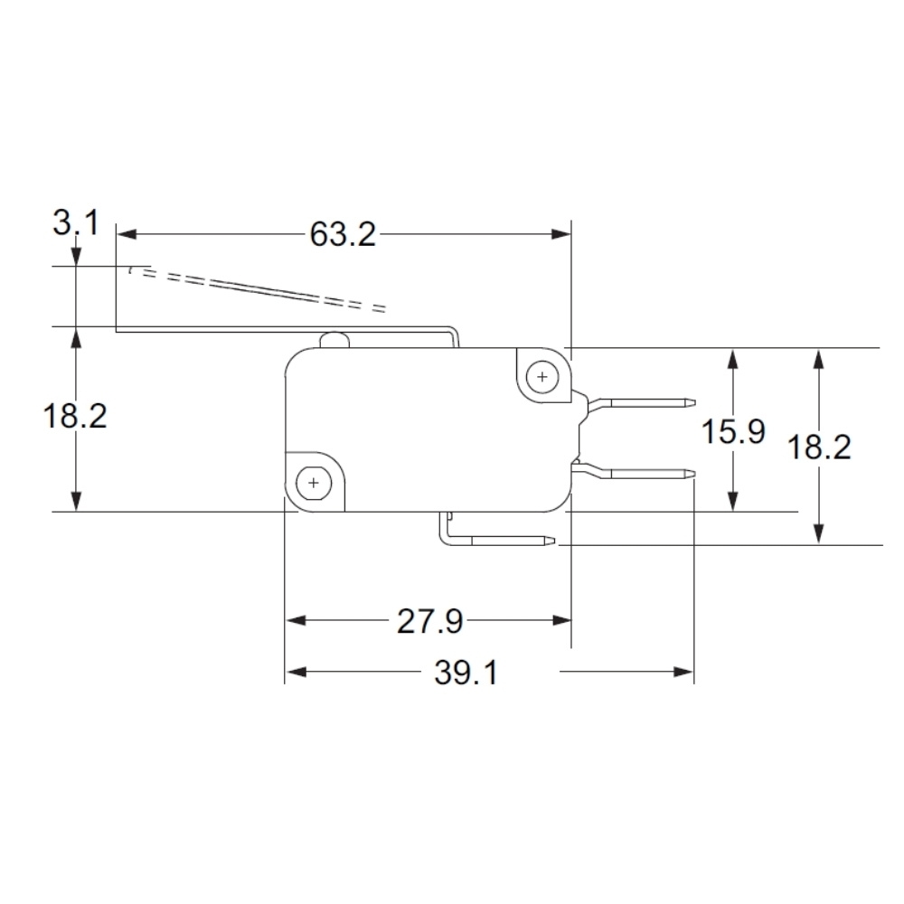INTERRUPTOR MICRO 16A RV COM HASTE LONGA - JNG