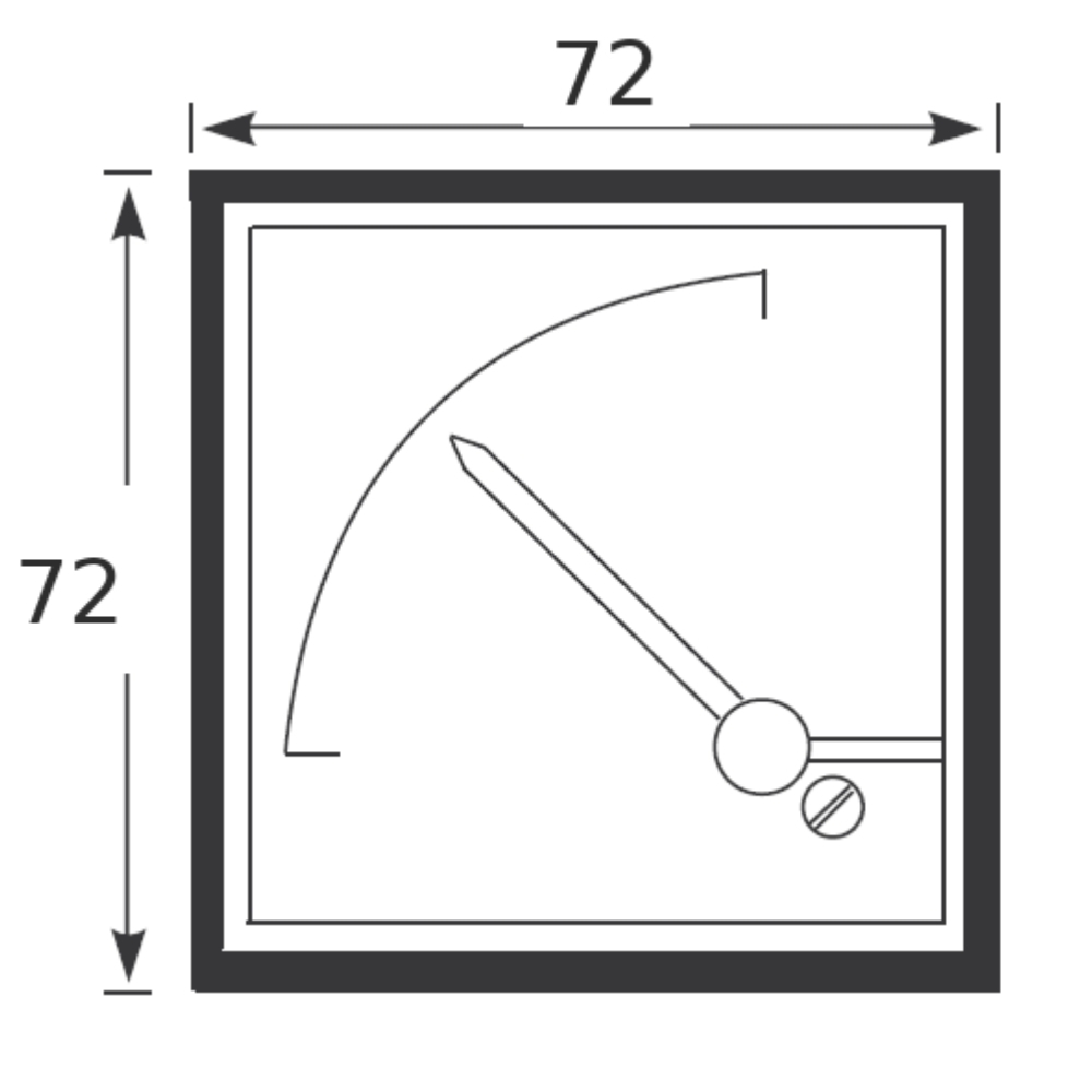 AMPERIMETRO FERRO MOVEL 72X72 200/5 - JNG