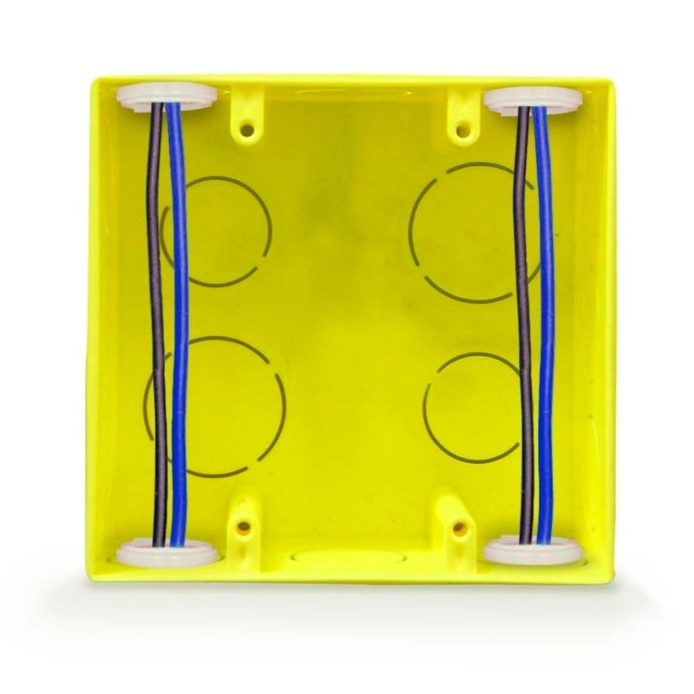 CAIXA EMBUTIDA 4X4 PVC AMARELO