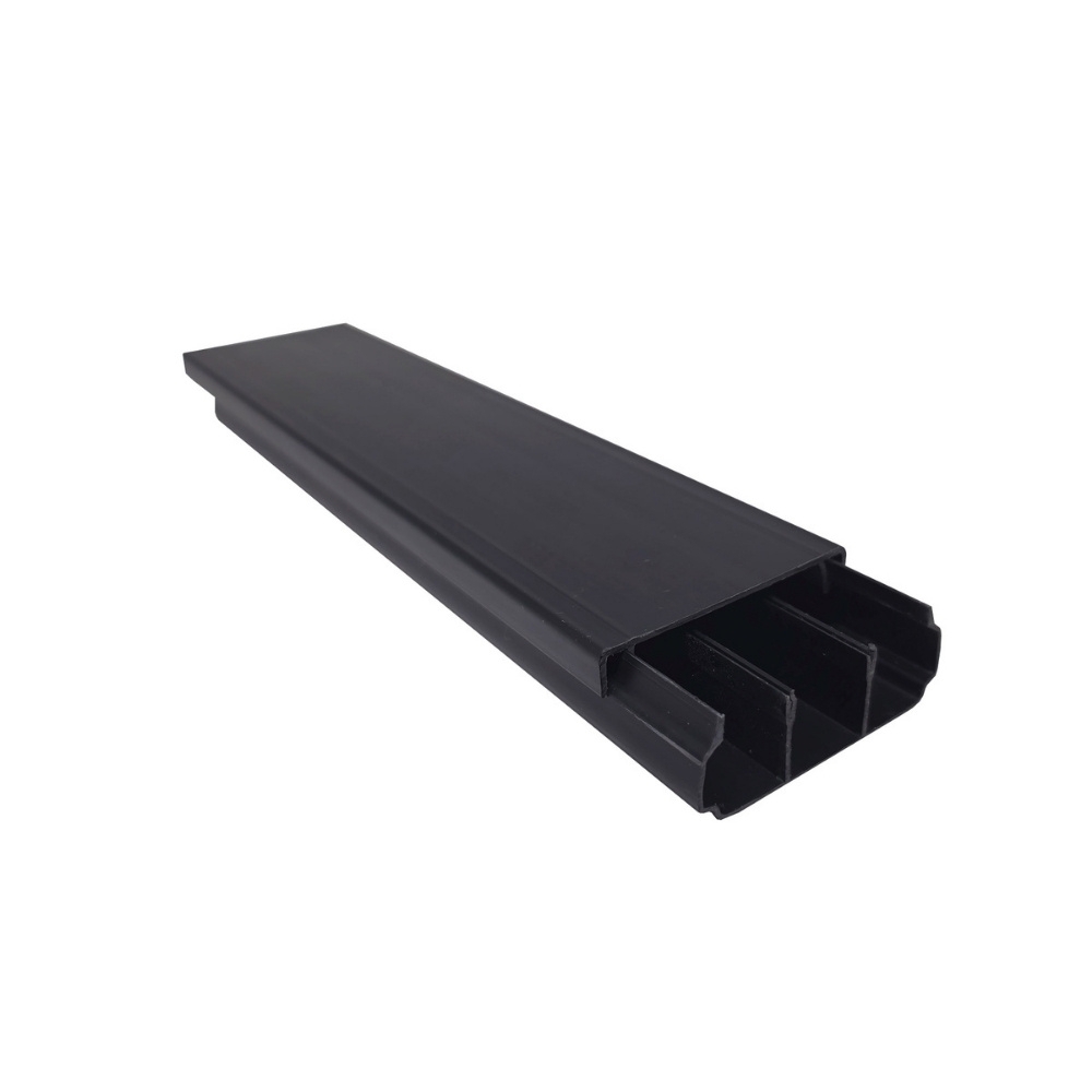 CANALETA SISTEMA-X 50X20MM PRETO 2 METROS COM DIVISORIA E ADESIVO INOVAPRO - ALUMBRA