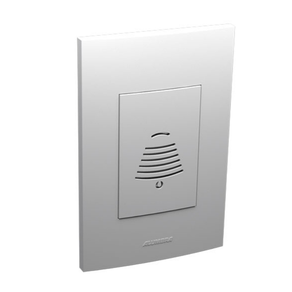 MODULO CAMPAINHA CIGARRA EMBUTIR BIVOLT COM PLACA 4X2 BRANCO INOVA PRO - ALUMBRA