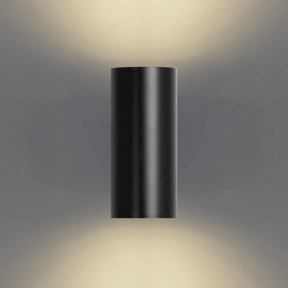 ARANDELA AUTI 2 FACHO PARA 2 LAMPADA GU10 BIVOLT ALUMINIO PRETO REDONDO - BLUMENAU