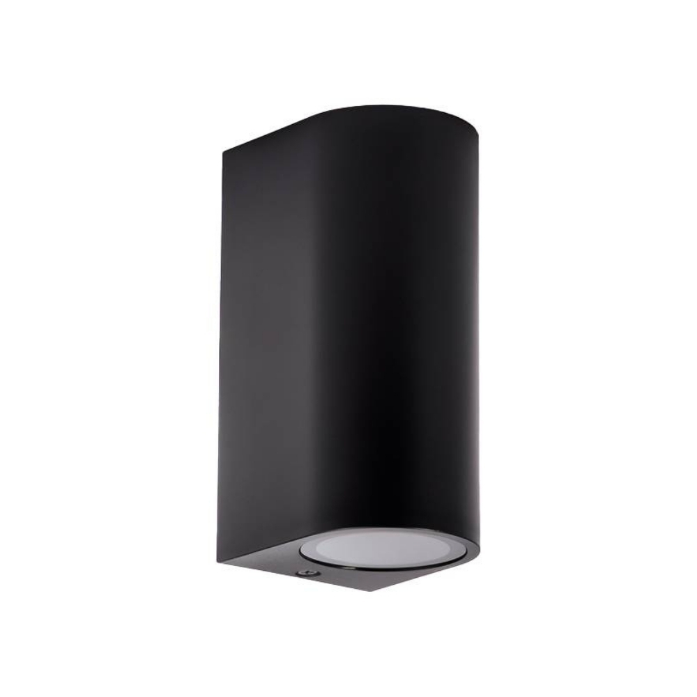 ARANDELA AUTI 2 FACHO PARA 2 LAMPADA GU10 BIVOLT ALUMINIO PRETO REDONDO - BLUMENAU