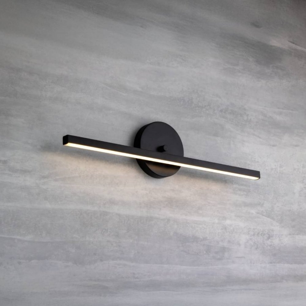 ARANDELA LED CLARA 10W BIVOLT LUZ AMARELA 3000K 600LM PRETO 50CM - BLUMENAU
