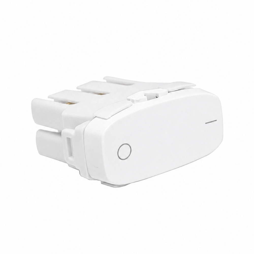 MODULO INTERRUPTOR BIPOLAR SIMPLES 10A 250V BRANCO GRACIA/MAXX - ALUMBRA