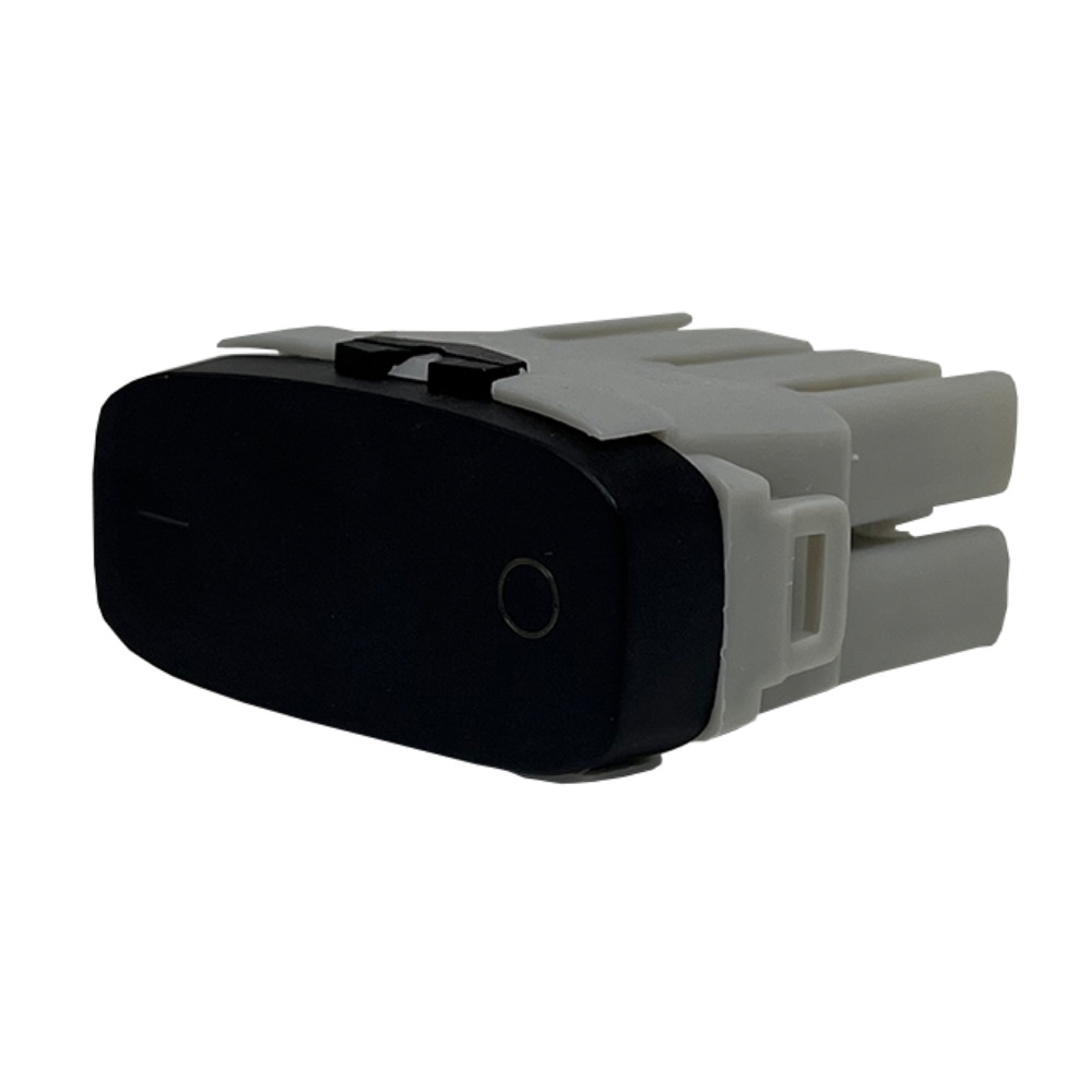 MODULO INTERRUPTOR BIPOLAR SIMPLES 10A 250V PRETO GRACIA/MAXX - ALUMBRA