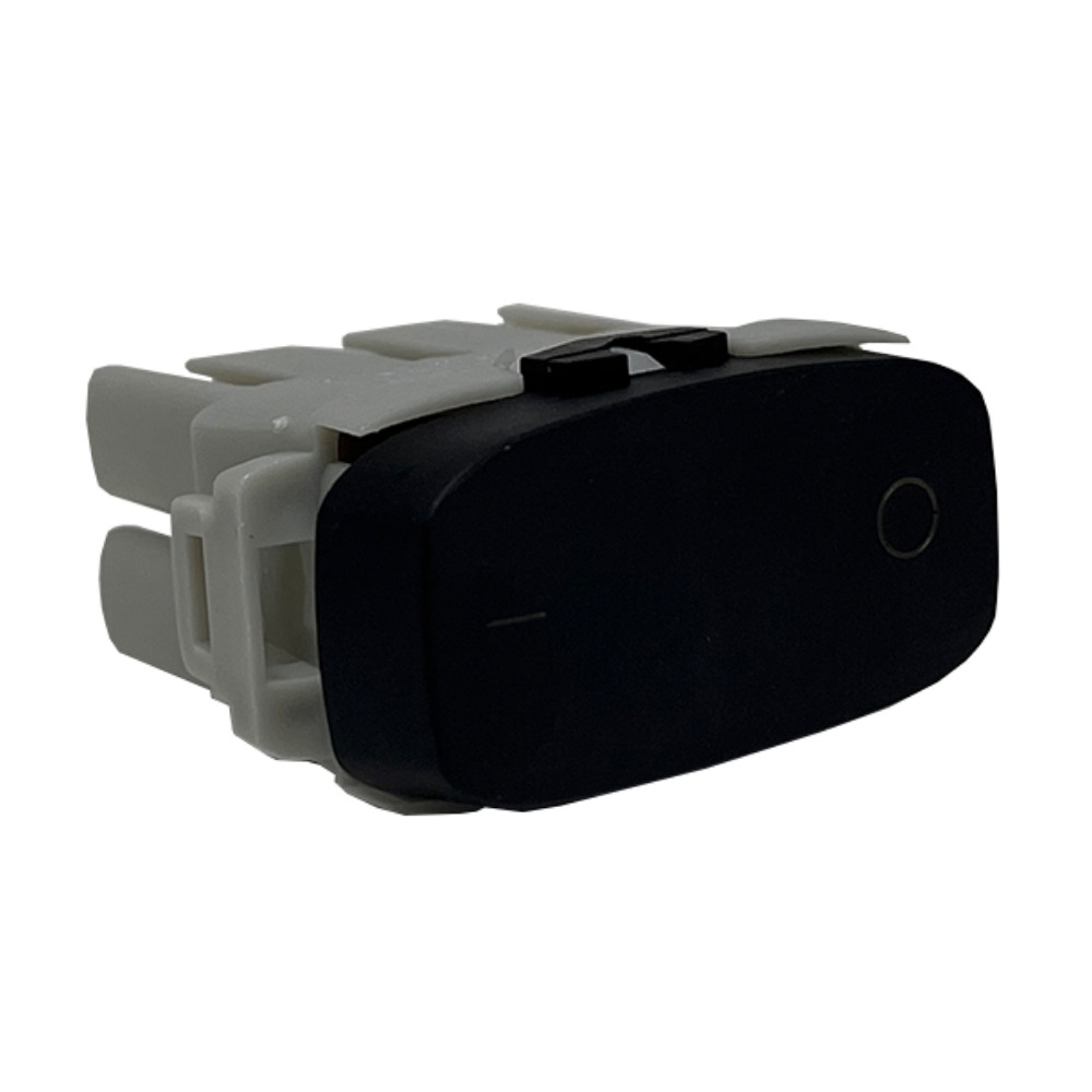 MODULO INTERRUPTOR BIPOLAR SIMPLES 10A 250V PRETO GRACIA/MAXX - ALUMBRA