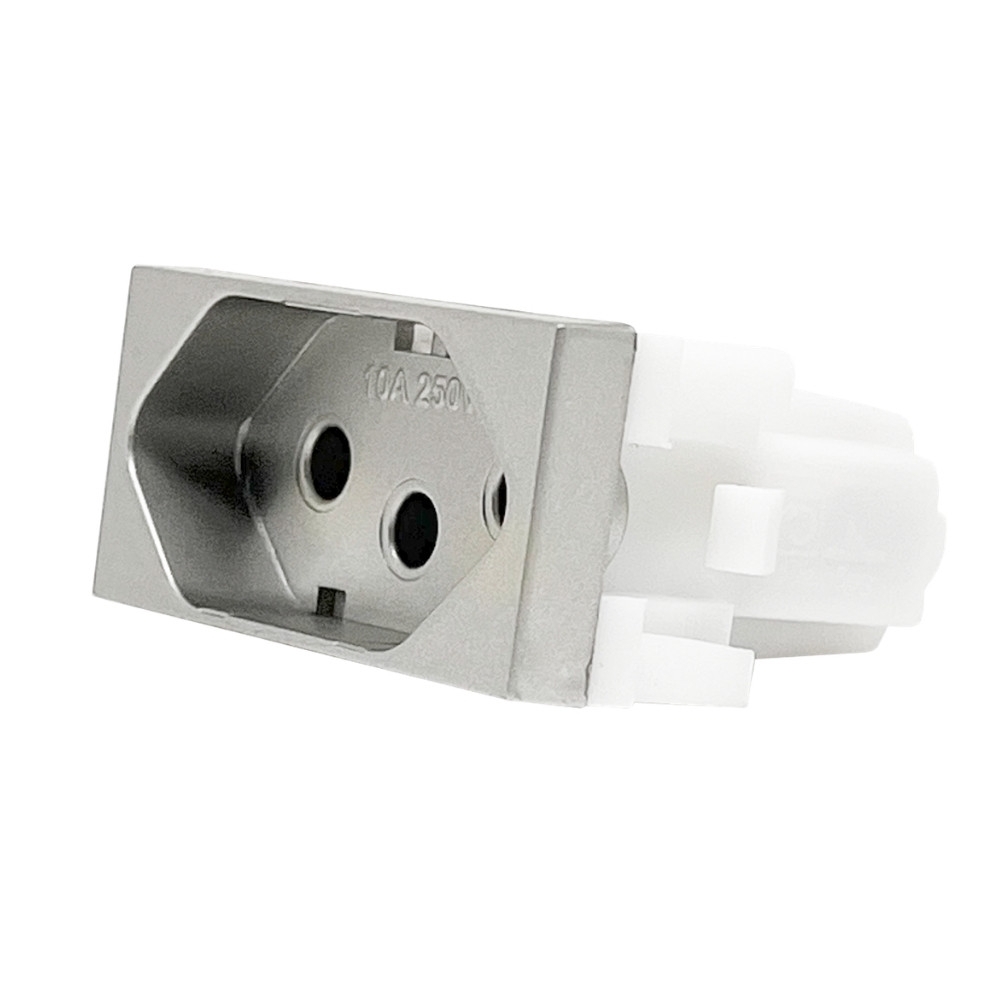 MODULO TOMADA 2 POLOS + TERRA 10A CLASS TITANIUM INOVA PRO - ALUMBRA