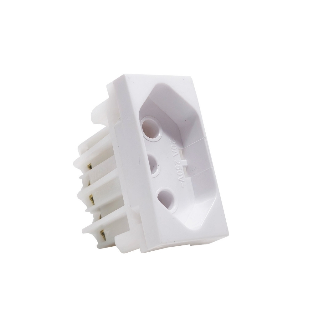MODULO TOMADA 2 POLOS + TERRA 20A BRANCO INOVA PRO - ALUMBRA