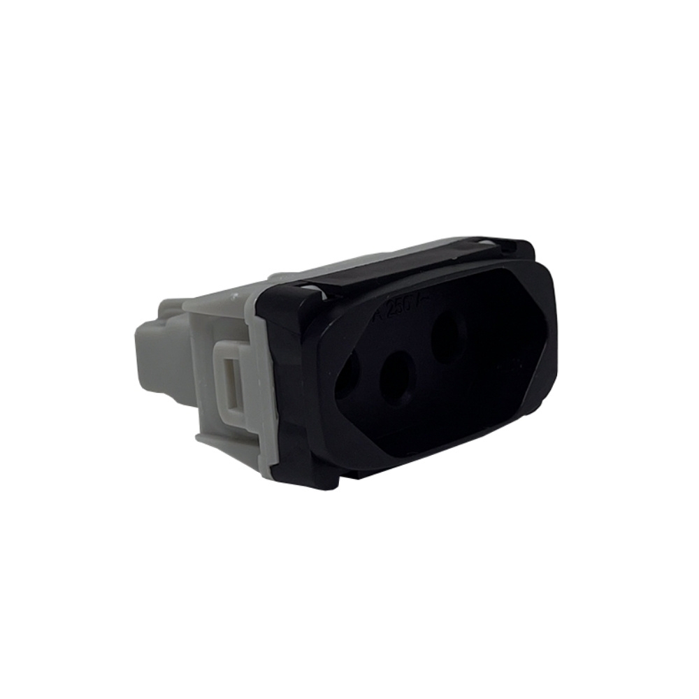 MODULO TOMADA 2 POLOS + TERRA 20A PRETO GRACIA/MAXX - ALUMBRA