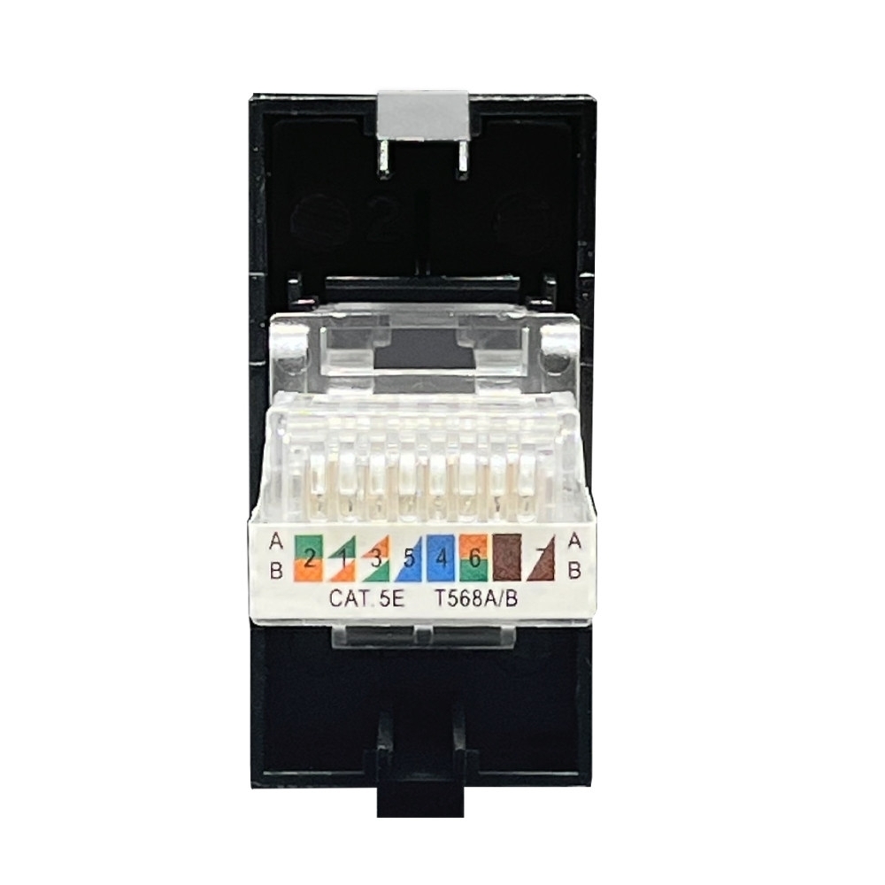 MODULO TOMADA RJ45 CAT 5E PRETO FOSCO INOVA PRO - ALUMBRA