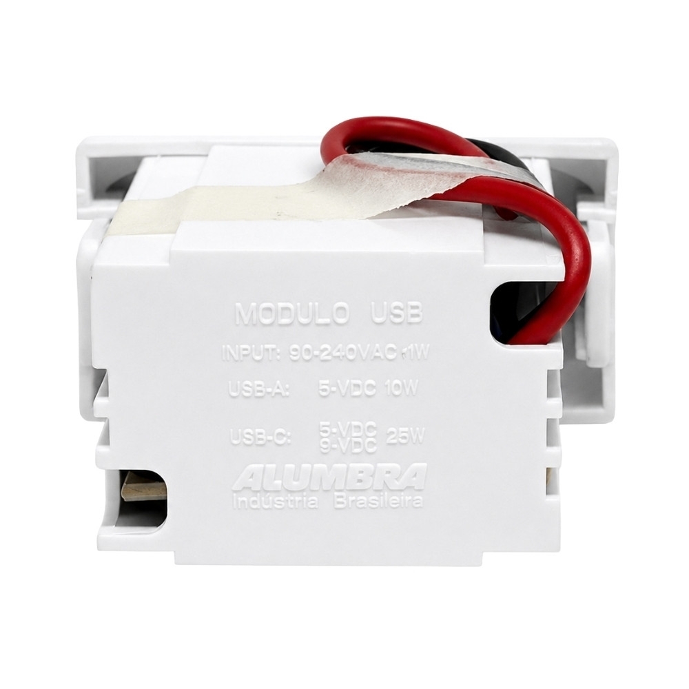MODULO TOMADA USB 2A BIVOLT BRANCO GRACIA/MAXX - ALUMBRA