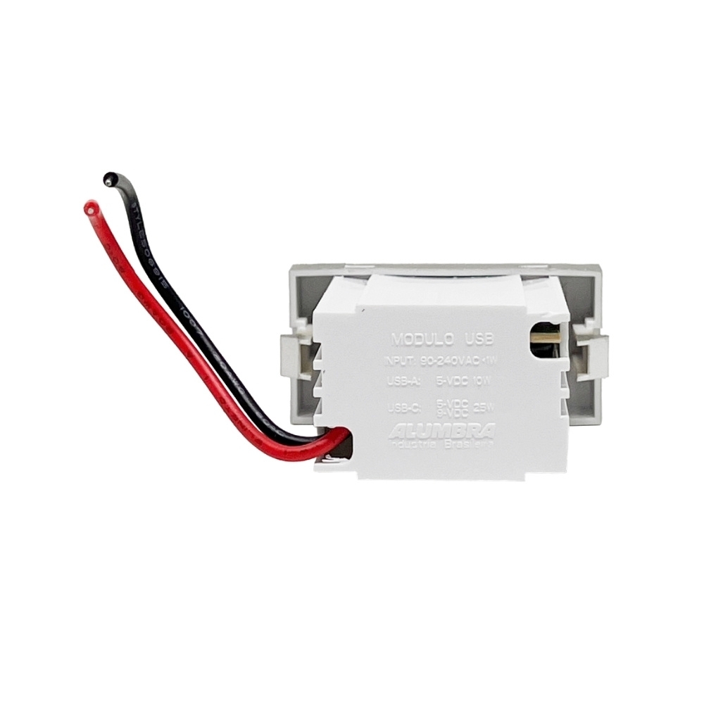 MODULO TOMADA USB 2A BIVOLT CLASS TITANIUM INOVA PRO - ALUMBRA