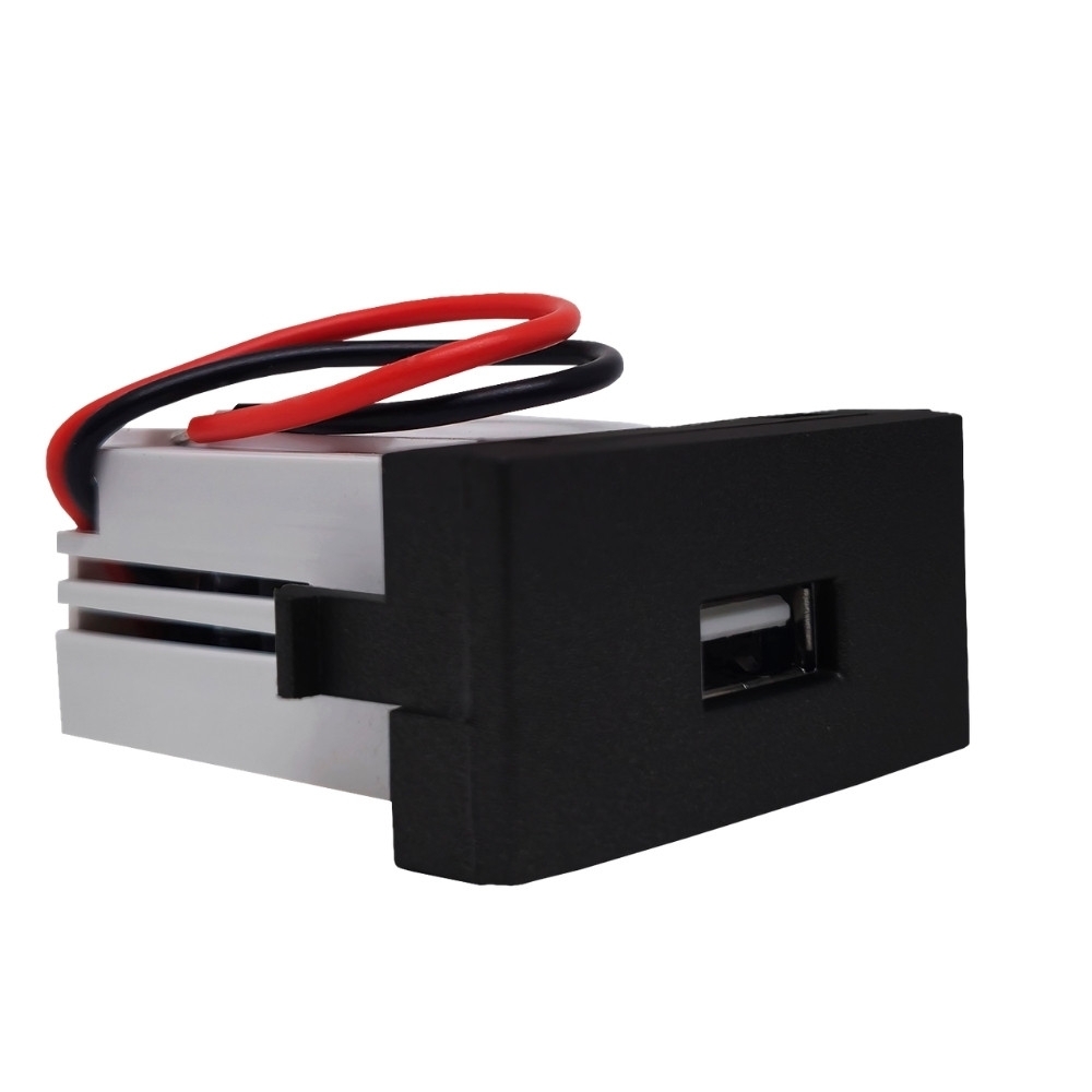 MODULO TOMADA USB 2A BIVOLT PRETO FOSCO INOVA PRO - ALUMBRA
