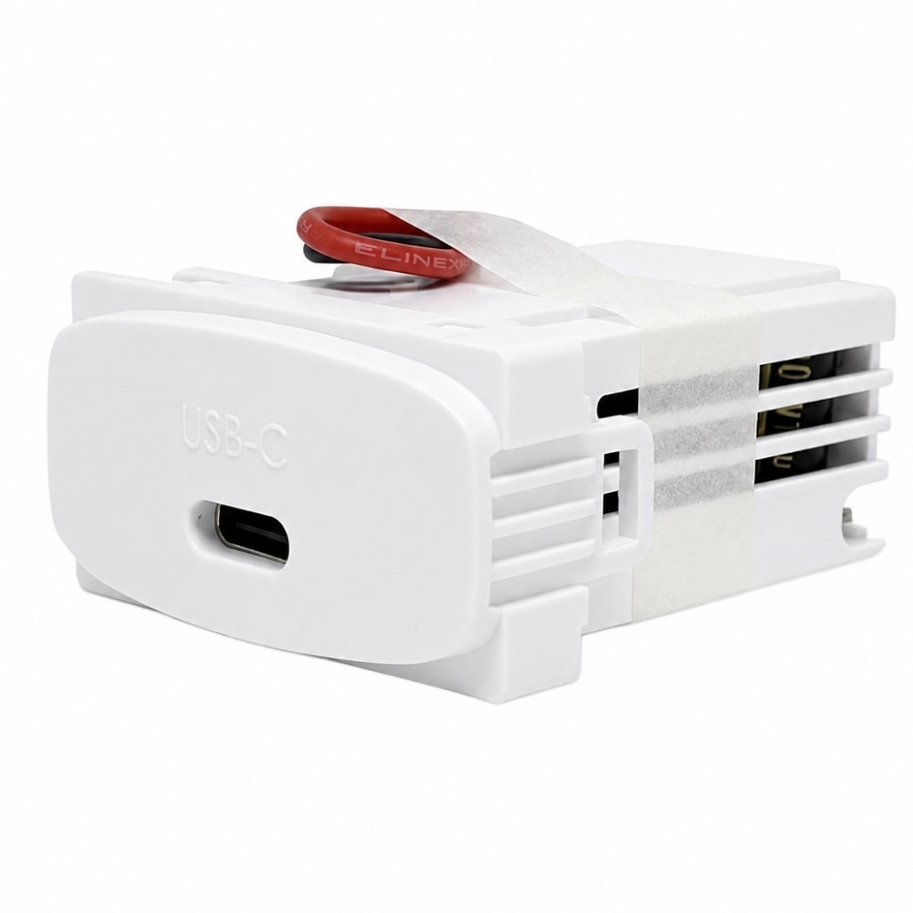 MODULO TOMADA USB-C 25W BIVOLT BRANCO GRACIA MAXX - ALUMBRA