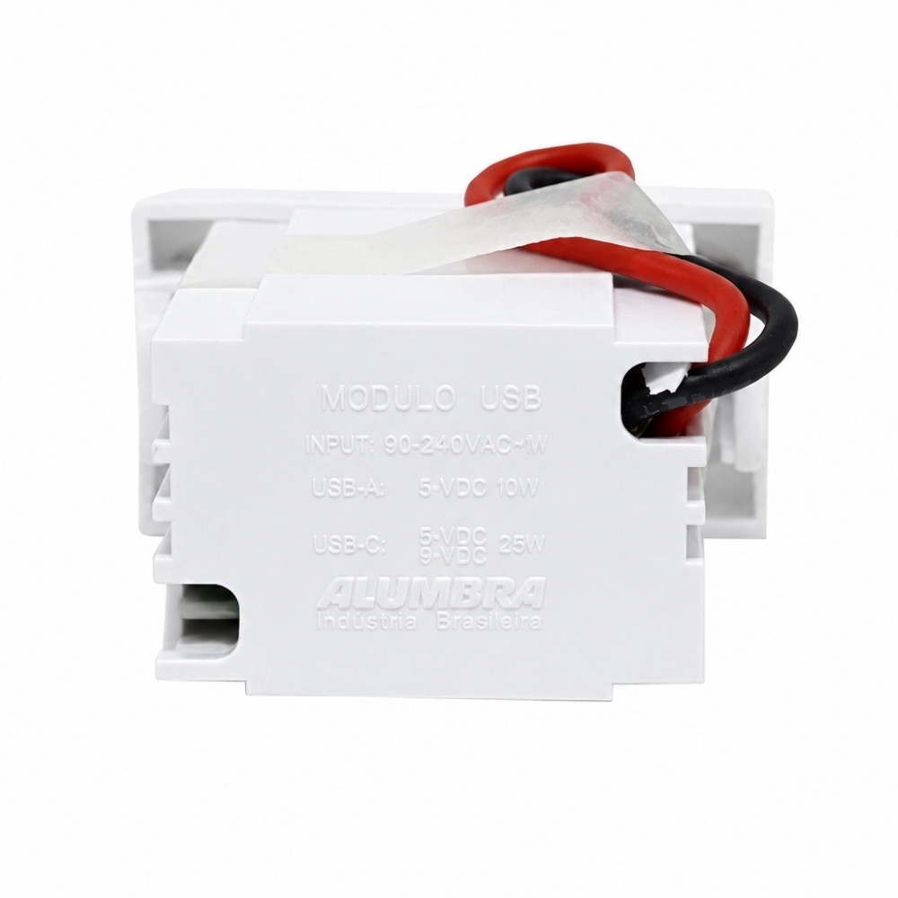 MODULO TOMADA USB-C 25W BIVOLT BRANCO GRACIA MAXX - ALUMBRA