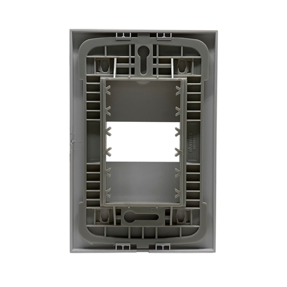PLACA 4X2 PARA 1 POSTO COM SUPORTE BRANCO INOVA PRO - ALUMBRA
