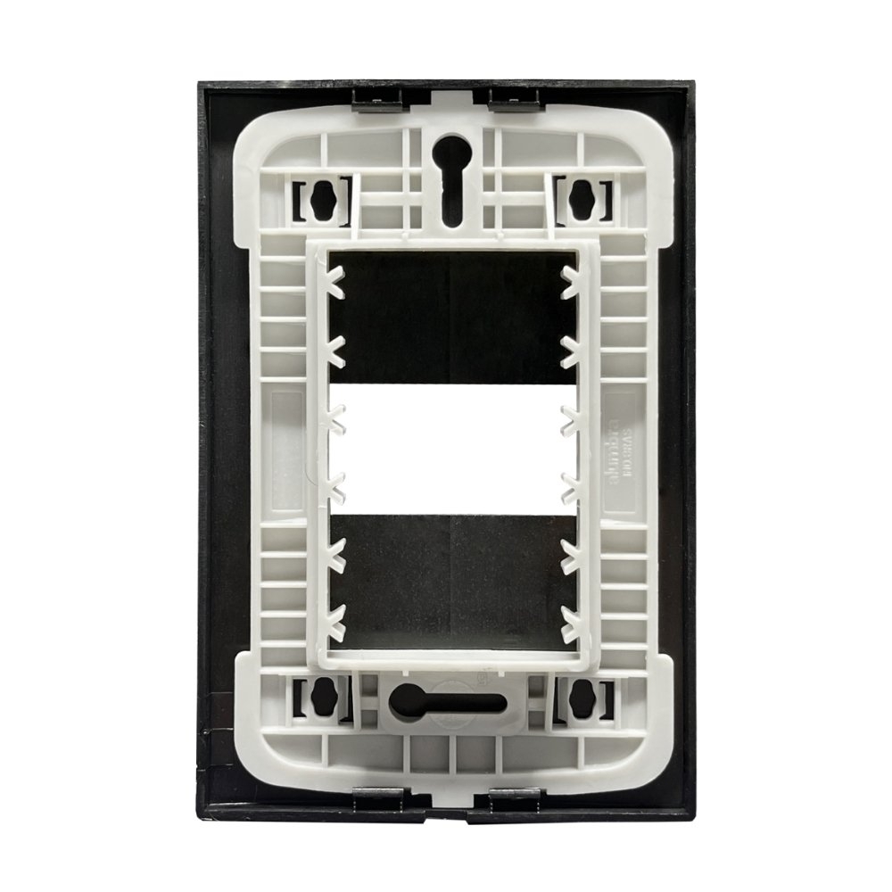 PLACA 4X2 PARA 1 POSTO COM SUPORTE PRETO FOSCO CLASS - ALUMBRA INOVA PRO