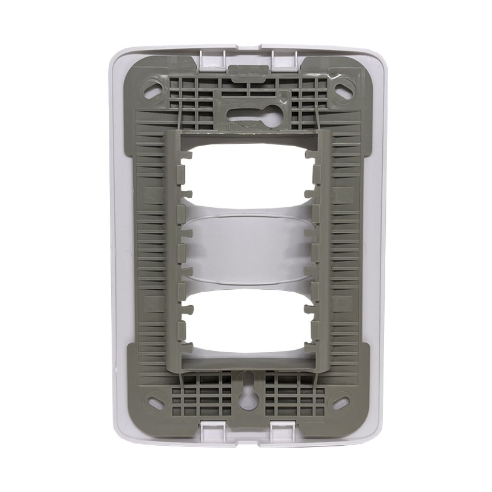 PLACA 4X2 PARA 2 POSTOS SEPARADOS COM SUPORTE BRANCO GRACIA MAXX - ALUMBRA