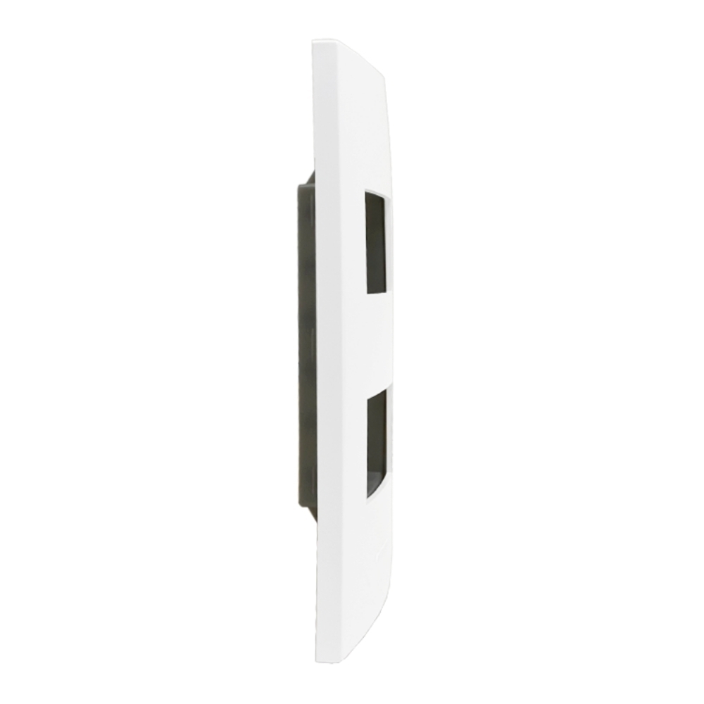 PLACA 4X2 PARA 2 POSTOS SEPARADOS COM SUPORTE BRANCO INOVA PRO - ALUMBRA