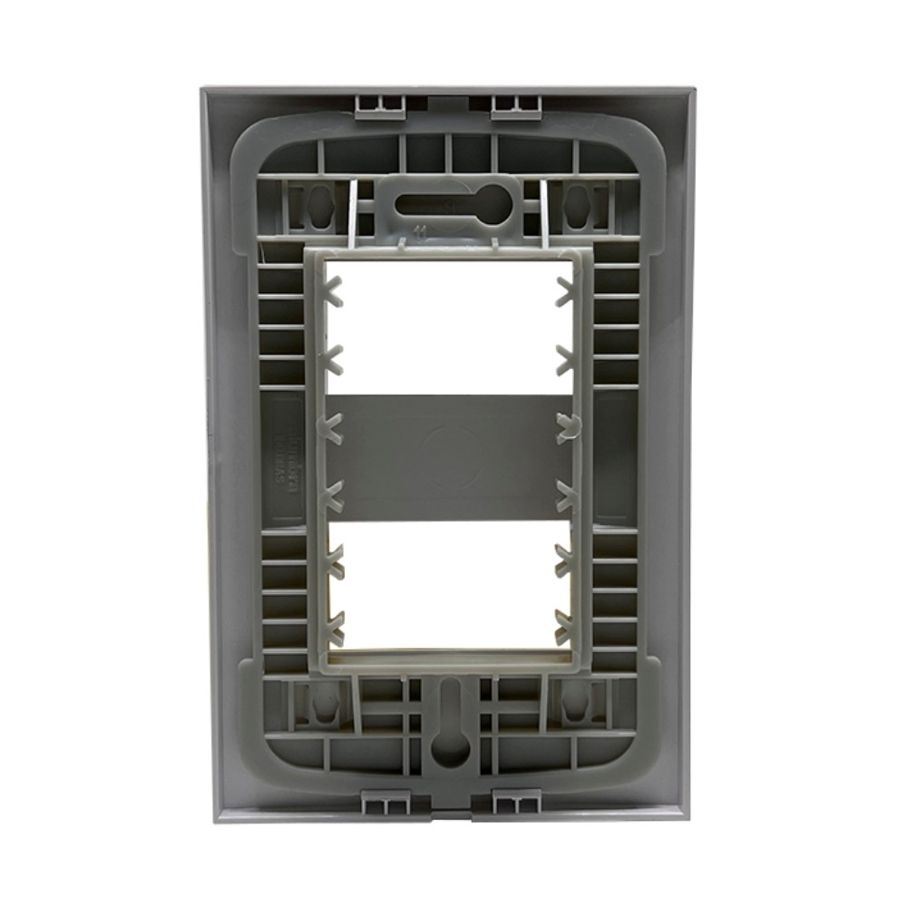 PLACA 4X2 PARA 2 POSTOS SEPARADOS COM SUPORTE BRANCO INOVA PRO - ALUMBRA