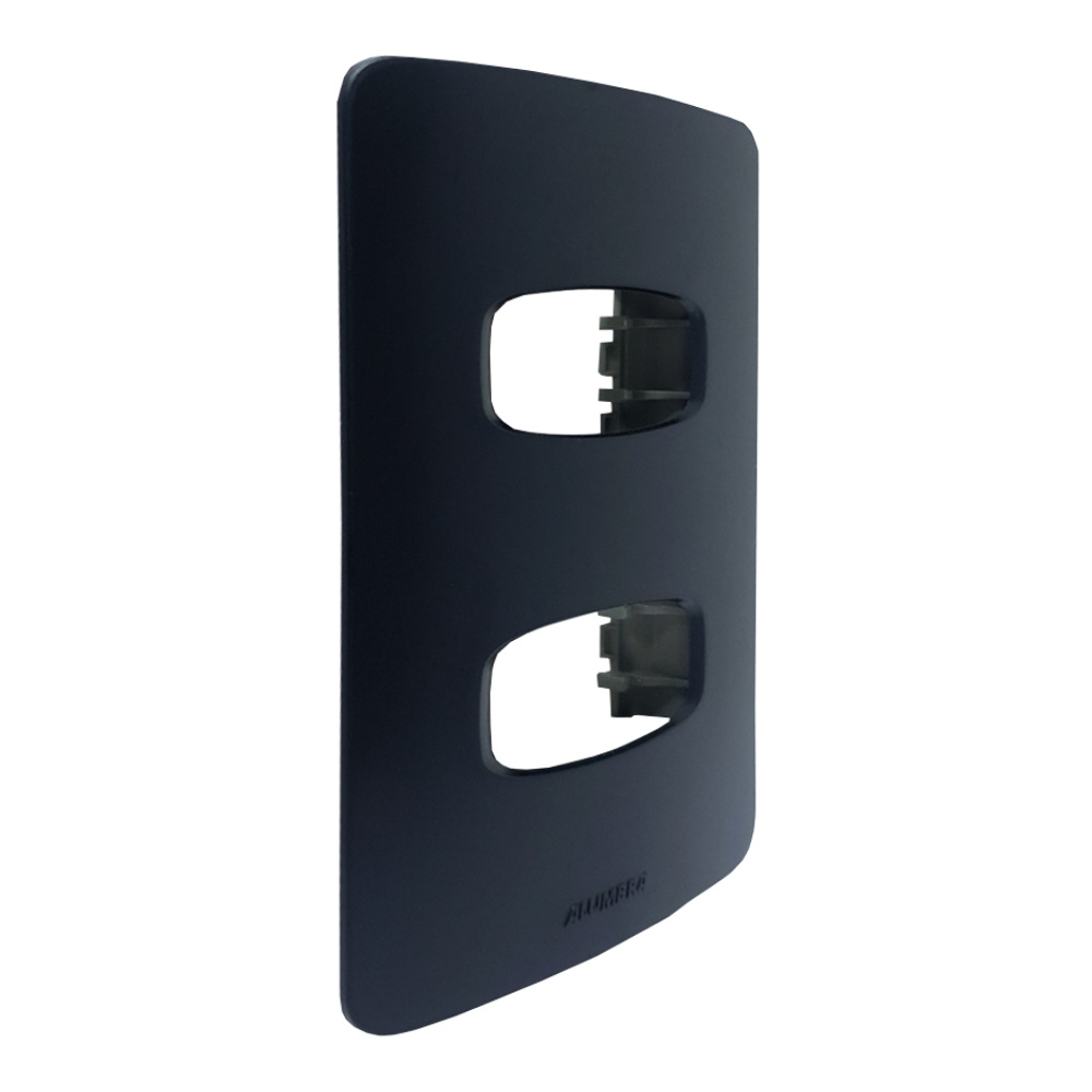 PLACA 4X2 PARA 2 POSTOS SEPARADOS COM SUPORTE PRETO GRACIA MAXX - ALUMBRA