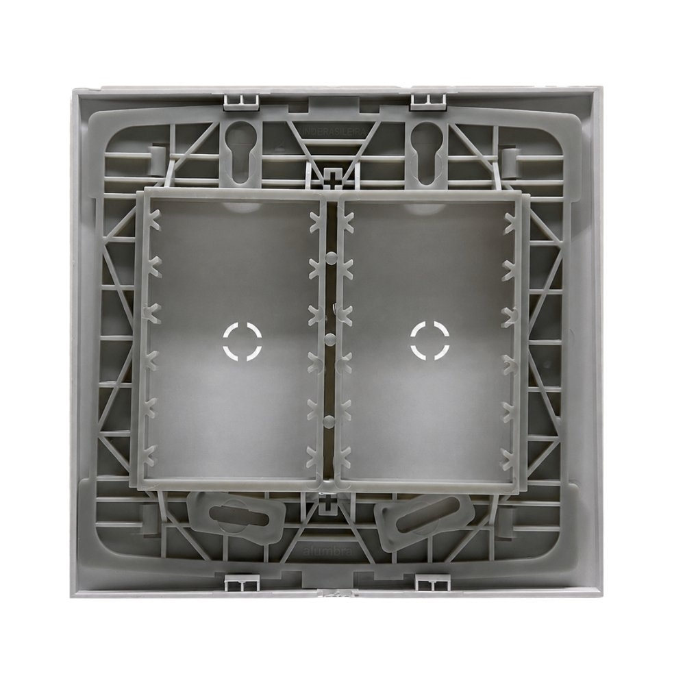 PLACA 4X4 CEGA/SAIDA DE FIO COM SUPORTE BRANCO INOVA PRO - ALUMBRA