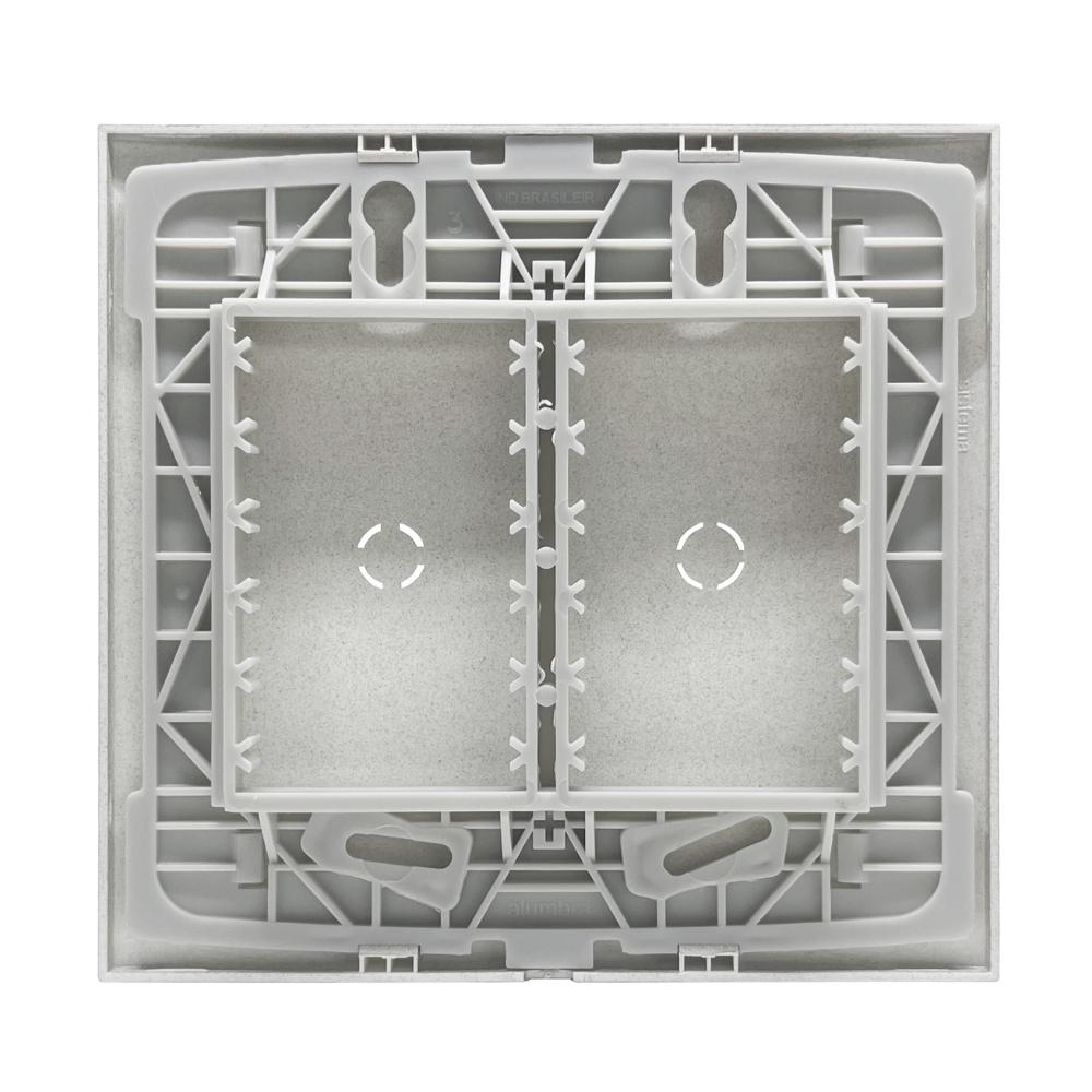 PLACA 4X4 CEGA COM SAIDA DE FIO COM SUPORTE CLASS TITANIUM INOVA PRO - ALUMBRA